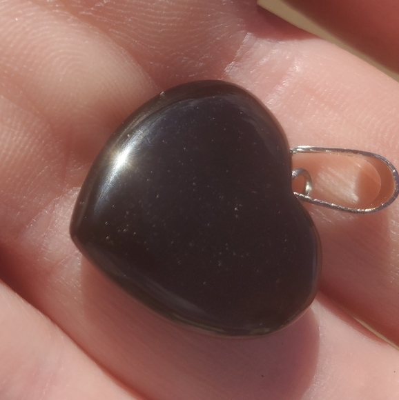 New Black Onyx Heart Shaped Pendant. - Picture 5 of 10